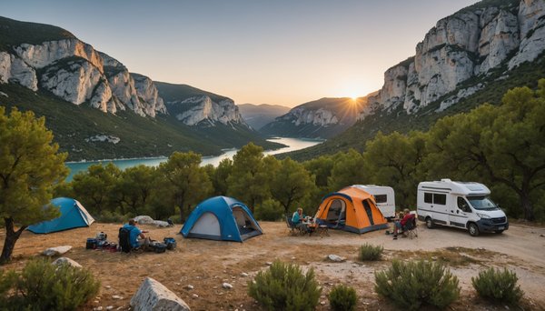 Camper dans le verdon : une expérience nature entre lac et montagnes